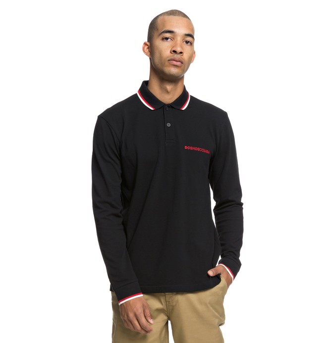 dcshoes, Lakebay - Polo à manches longues pour Homme, BLACK (kvj0) 0 Lakebay - Polo à manches longues pour Homme Noir EDYKT03428 DC Shoes