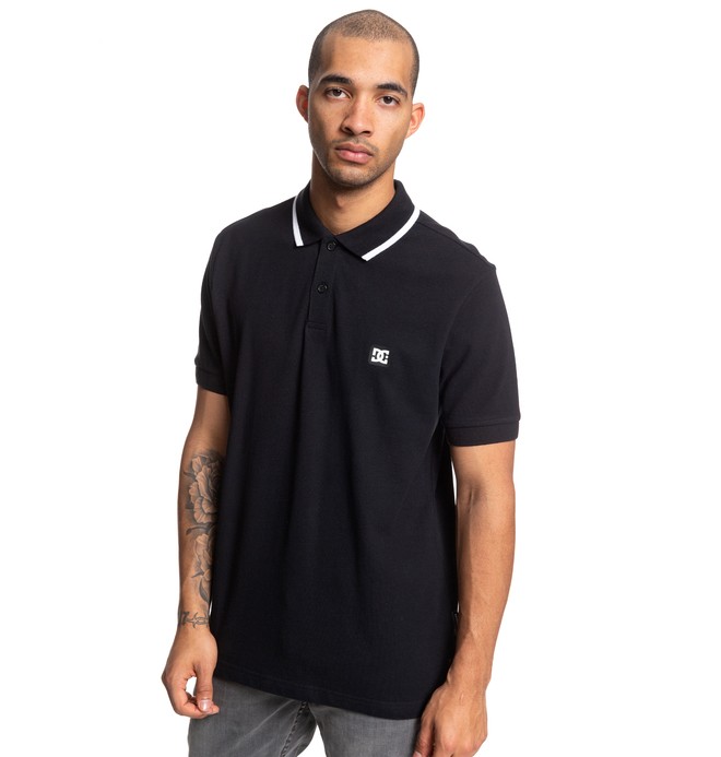 dcshoes, Stoneybrook - Camisa Polo de Manga Corta para Hombre, BLACK (kvj0) 0 Stoneybrook - Camisa Polo de Manga Corta para Hombre Negro EDYKT03469 DC Shoes