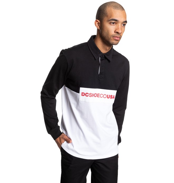 dcshoes, Waumbeck - Polo de Manga Larga para Hombre, BLACK (kvj0) 0 Waumbeck - Polo de Manga Larga para Hombre Negro EDYKT03471 DC Shoes