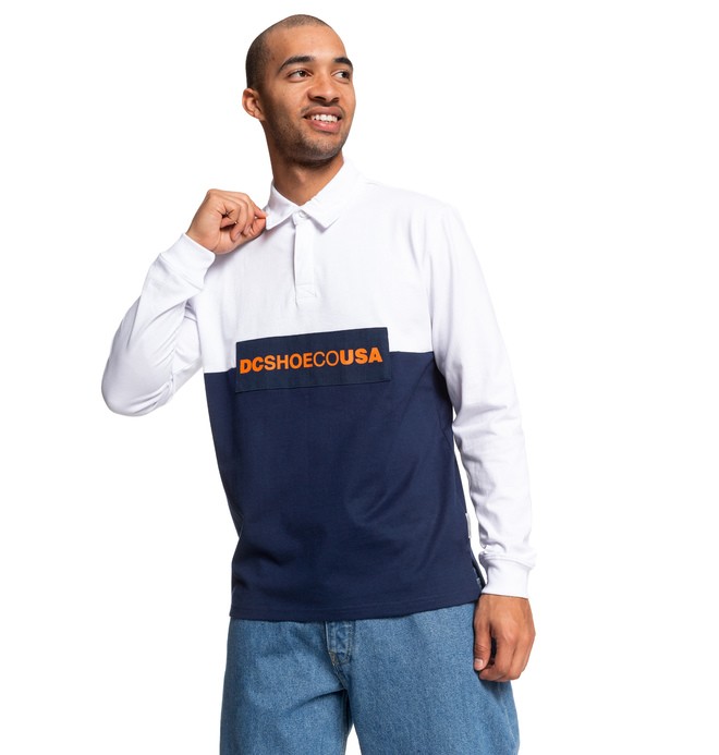dcshoes, Waumbeck - Polo de Manga Larga para Hombre, SNOW WHITE (wbb0) 0 Waumbeck - Polo de Manga Larga para Hombre Blanco EDYKT03471 DC Shoes
