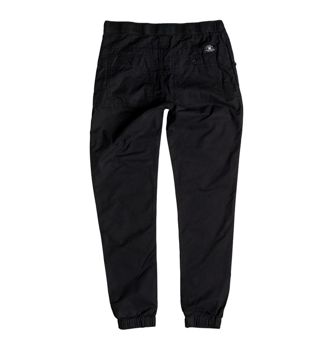 men's black chino joggers