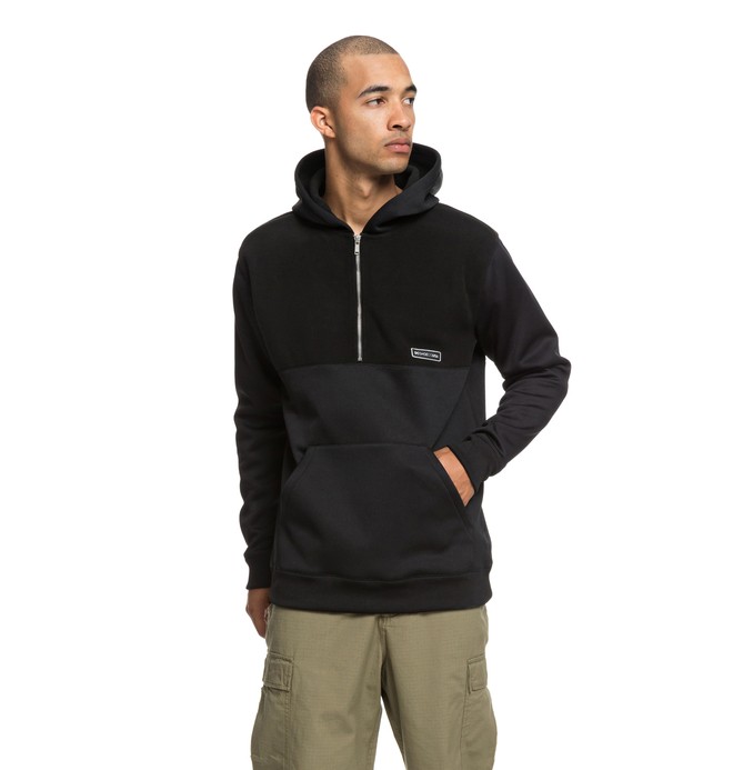 dcshoes, Eaglemount Half Zip Hoodie, BLACK (kvj0) 0 Eaglemount Half Zip Hoodie Black EDYPF03025 DC Shoes