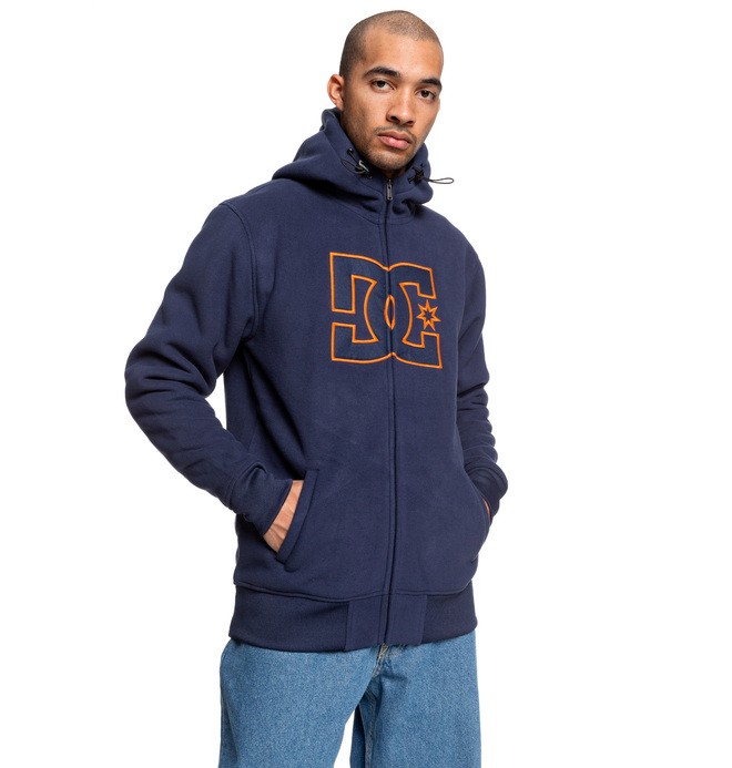 dcshoes, New Star - Polar con Capucha y Cremallera y Tejido Interior Sherpa para Hombre, BLACK IRIS (btl0) 0 New Star - Polar con Capucha y Cremallera y Tejido Interior Sherpa para Hombre Azul EDYPF03037 DC Shoes