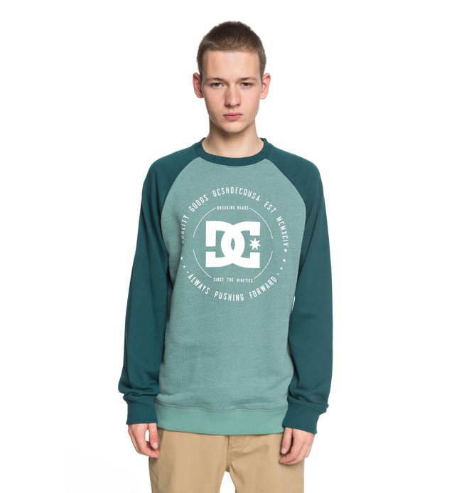 dcshoes, Rebuilt - Felpa, JUNE BUG/ DEEP SEA (xggg) 0 Rebuilt - Felpa Green EDYSF03106 DC Shoes