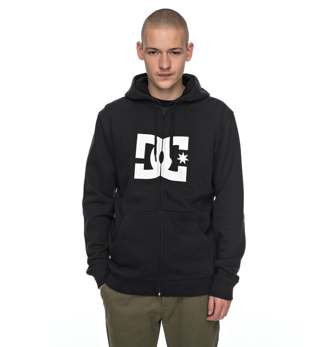 dcshoes, Star - Sudadera con Capucha y Cremallera para Hombre, BLACK (kvj0) 0 Star - Sudadera con Capucha y Cremallera para Hombre Negro EDYSF03108 DC Shoes