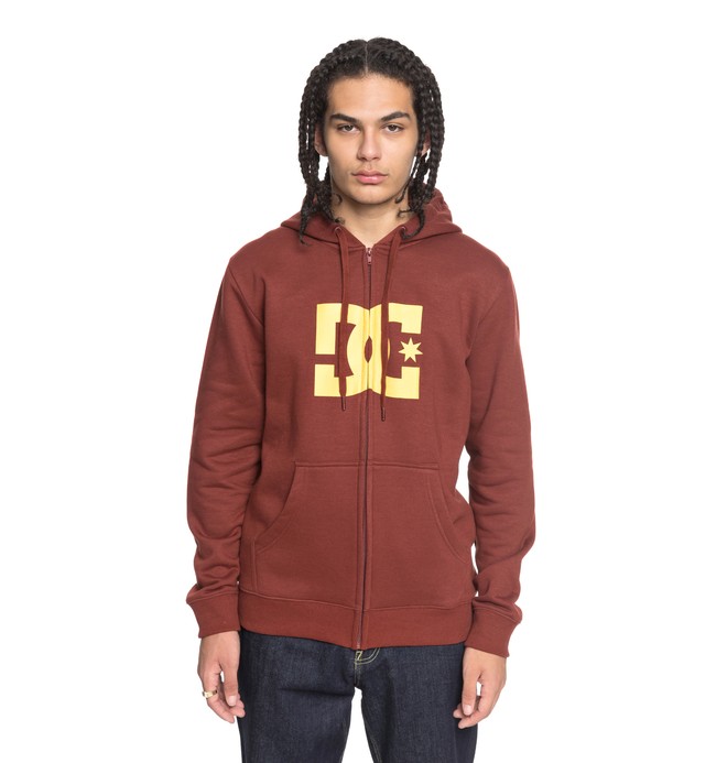 dcshoes, Star - Felpa con cappuccio e zip, FIRED BRICK/ OLD GOLD (xrry) 0 Star - Felpa con cappuccio e zip Red EDYSF03108 DC Shoes