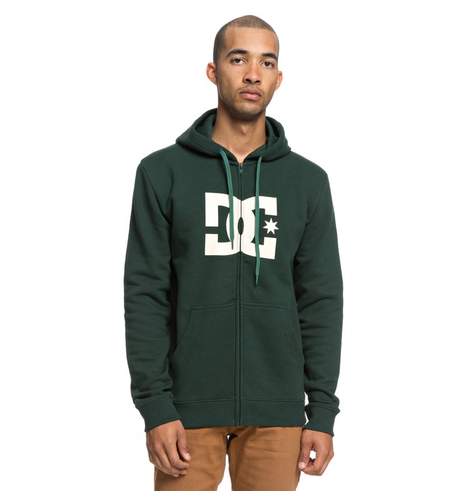 dcshoes, Star - Sudadera con capucha y cremallera para Hombre, PINE GROVE (gzf0) 0 Star - Sudadera con capucha y cremallera para Hombre Verde EDYSF03173 DC Shoes