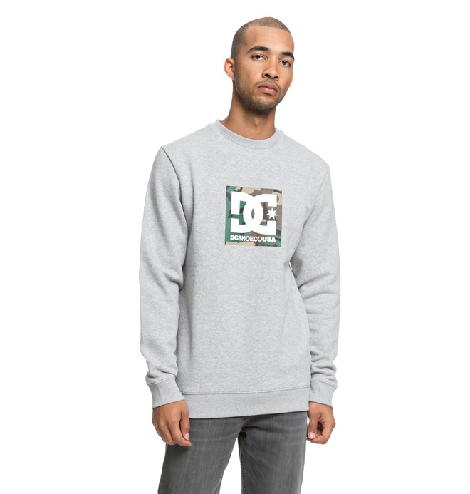 dcshoes, Camo Boxing - Sweatshirt pour Homme, GREY HEATHER (knfh) 0 Camo Boxing - Sweatshirt pour Homme Noir EDYSF03181 DC Shoes