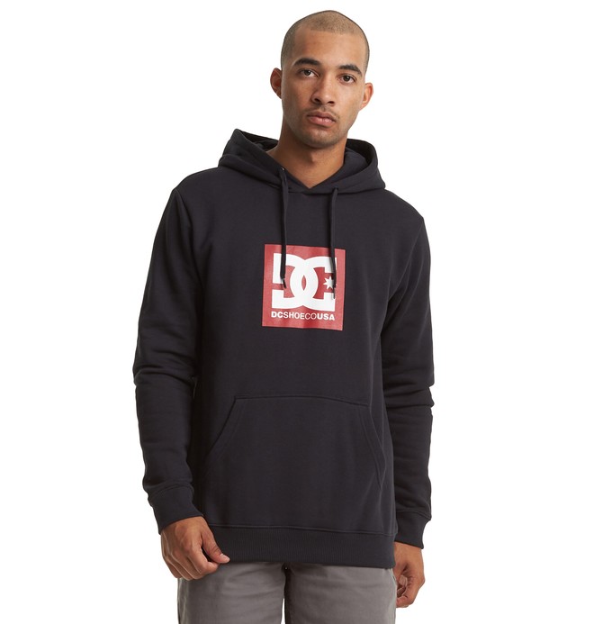 dcshoes, Square Star Hoodie, BLACK/CHILI PEPPER (xkrr) 0 Square Star Hoodie EDYSF03215 DC Shoes