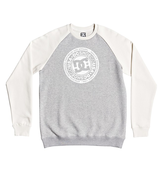 dcshoes, Circle Star - Sweatshirt für Männer, GREY HEATHER/ SNOW WHITE (xkkw) 0 Circle Star - Sweatshirt für Männer Schwarz EDYSF03217 DC Shoes