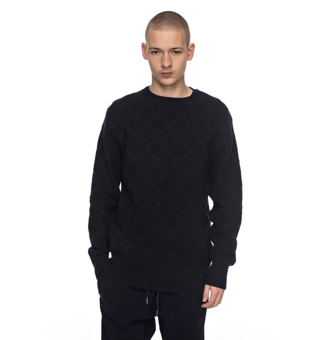 dcshoes, Solidify - Pull en maille pour Homme, DARK INDIGO (byj0) 0 Solidify - Pull en maille pour Homme Bleu EDYSW03027 DC Shoes