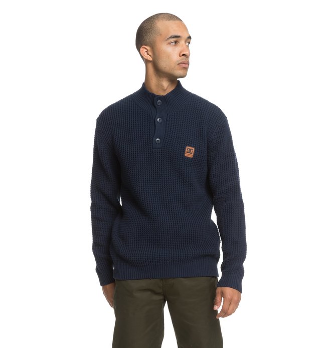 dcshoes, Bell Shaw - Pull col rond pour Homme, BLACK IRIS (btl0) 0 Bell Shaw - Pull col rond pour Homme Bleu EDYSW03033 DC Shoes