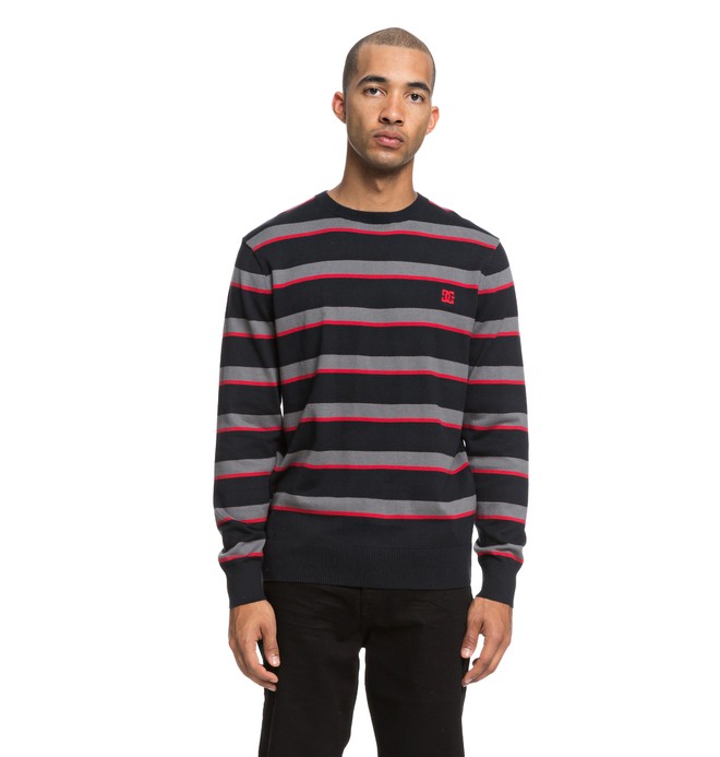 dcshoes, Sabotage Stripe - Pull col rond pour Homme, BLACK (kvj0) 0 Sabotage Stripe - Pull col rond pour Homme Noir EDYSW03034 DC Shoes