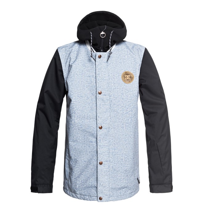 dcshoes, DCLA - Giacca da snowboard da Uomo, LIGHT BLUE ACID WASH DENIM B (bfw6) 0 DCLA - Giacca da snowboard da Uomo Blue EDYTJ03069 DC Shoes
