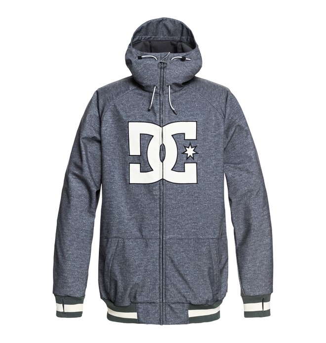 dcshoes, Original Spectrum - Softshell Bomber Snow Jacket for Men, DARK SHADOW HEATHER (krp1) 0 Original Spectrum - Softshell Bomber Snow Jacket for Men Black EDYTJ03082 DC Shoes