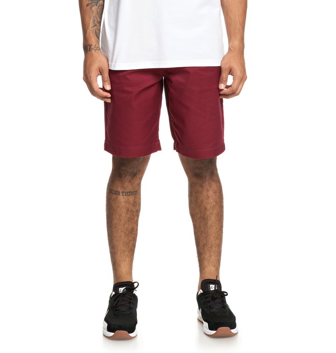 dcshoes, Worker 20.5" - Short chino pour Homme, CABERNET (rzf0) 0 Worker 20.5" - Short chino pour Homme Rouge EDYWS03111 DC Shoes