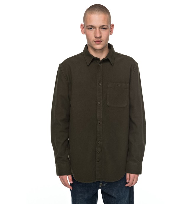 dcshoes, Embleton - Chemise à manches longues pour Homme, DARK OLIVE (csn0) 0 Embleton - Chemise à manches longues pour Homme Marron EDYWT03173 DC Shoes