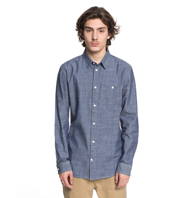 dcshoes, Henlow - Chemise à manches longues pour Homme, INDIGO CHAMBRAY (ktw0) 0 Henlow - Chemise à manches longues pour Homme Noir EDYWT03185 DC Shoes