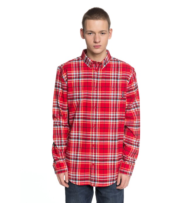 dcshoes, South Ferry - Chemise à manches longues pour Homme, TANGO RED (rrh0) 0 South Ferry - Chemise à manches longues pour Homme Rouge EDYWT03187 DC Shoes