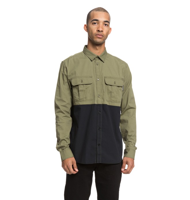 dcshoes, Publicity - Long Sleeve Shirt for Men, BURNT OLIVE (gpz0) 0 Publicity - Long Sleeve Shirt for Men Green EDYWT03202 DC Shoes