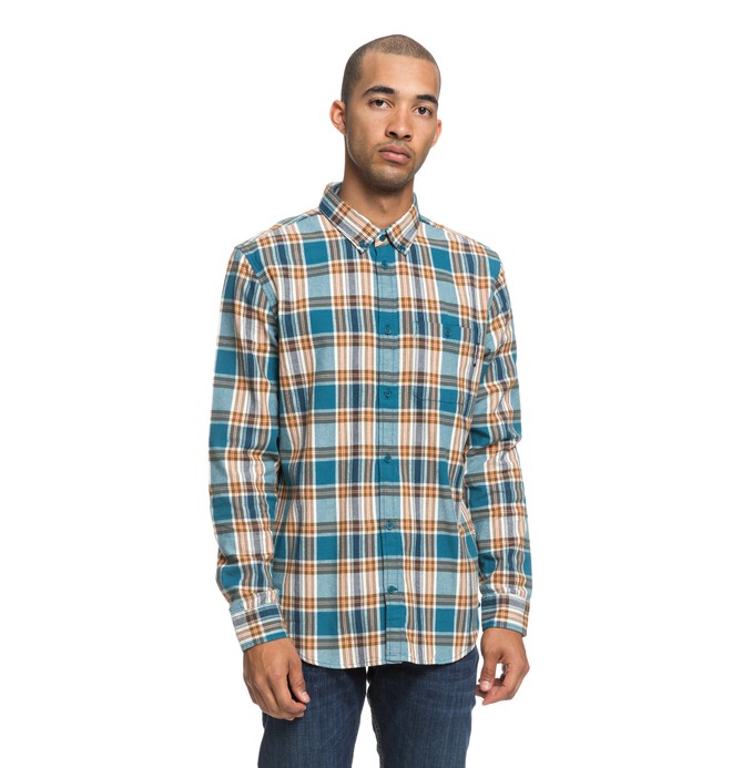 dcshoes, Northboat Long Sleeve Shirt, CORSAIR (brr0) 0 Northboat Long Sleeve Shirt Blue EDYWT03208 DC Shoes