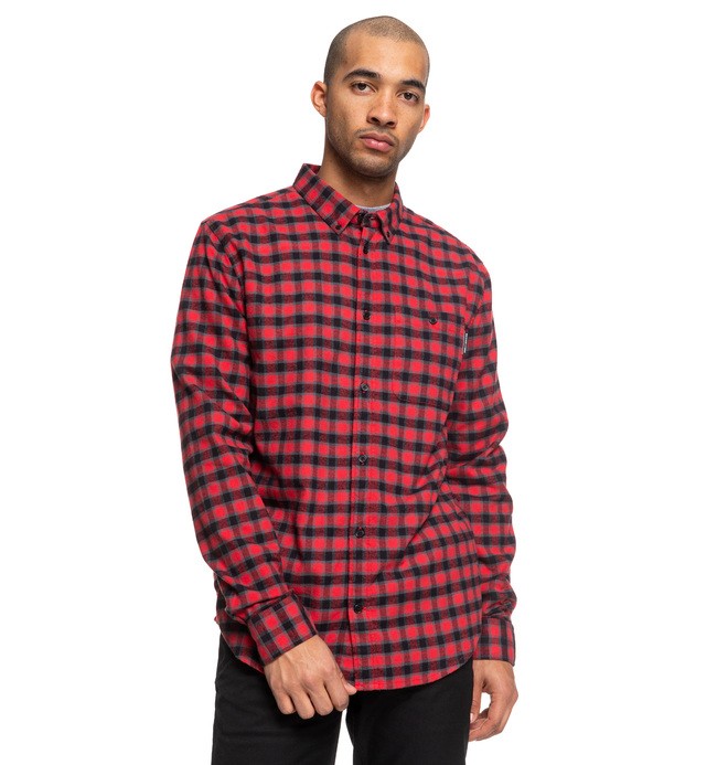 dcshoes, Northboat Long Sleeve Shirt, RACING RED (rqr2) 0 Northboat Long Sleeve Shirt Red EDYWT03208 DC Shoes