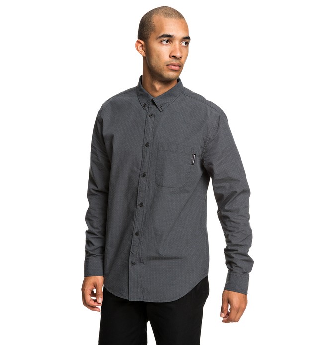dcshoes, Small Mark - Camisa de Manga Larga para Hombre, BLACK (kvj0) 0 Small Mark - Camisa de Manga Larga para Hombre Negro EDYWT03224 DC Shoes