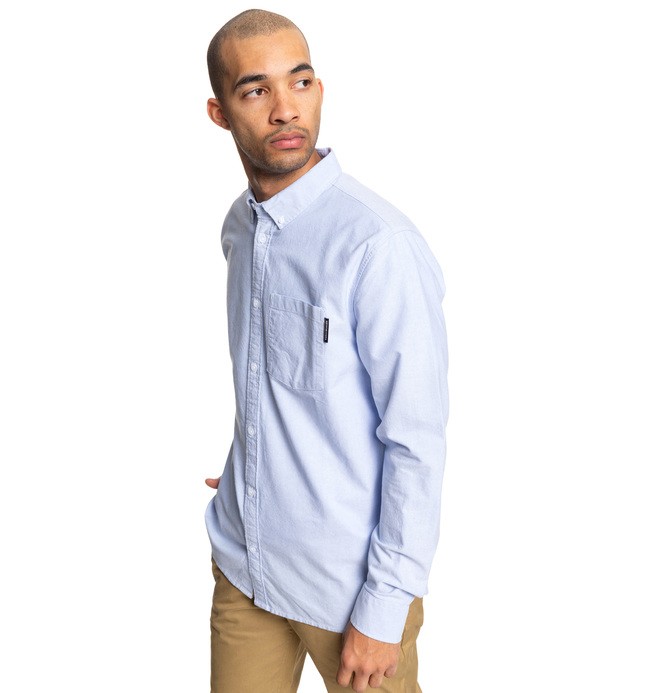 dcshoes, The Oxford - Long Sleeve Shirt, LIGHT BLUE (bfn0) 0 The Oxford - Long Sleeve Shirt Blue EDYWT03225 DC Shoes
