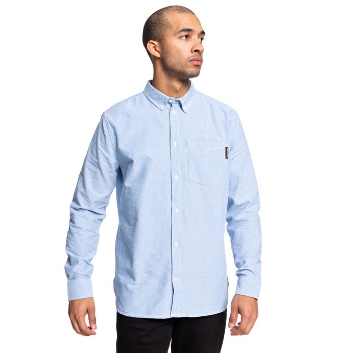 dcshoes, The Oxford - Long Sleeve Shirt, BRILLIANT BLUE (bnl0) 0 The Oxford - Long Sleeve Shirt Blue EDYWT03225 DC Shoes