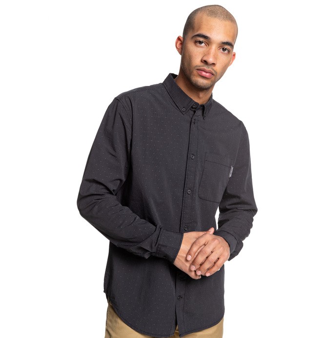 dcshoes, Mixinup - Camisa de Manga Larga para Hombre, BLACK (kvj0) 0 Mixinup - Camisa de Manga Larga para Hombre Negro EDYWT03234 DC Shoes