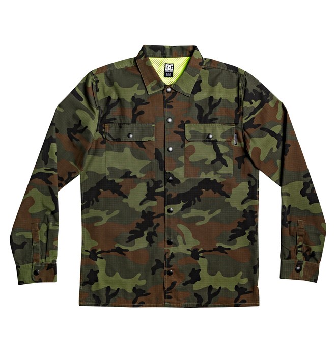 dcshoes, Mad Stopper - Camisa/Chaqueta de Manga Larga para Hombre, CAMO (rrp6) 0 Mad Stopper - Camisa/Chaqueta de Manga Larga para Hombre Rojo EDYWT03237 DC Shoes