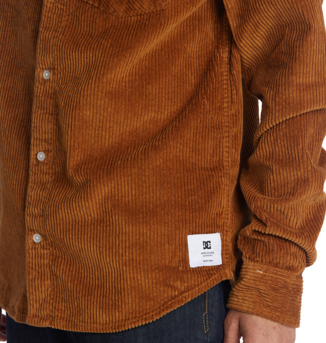 The Burough 2022 - Long Sleeve Corduroy Shirt for Men  EDYWT03257