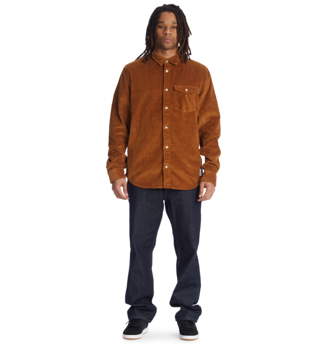The Burough 2022 - Long Sleeve Corduroy Shirt for Men  EDYWT03257