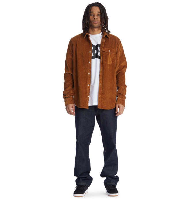The Burough 2022 - Long Sleeve Corduroy Shirt for Men  EDYWT03257