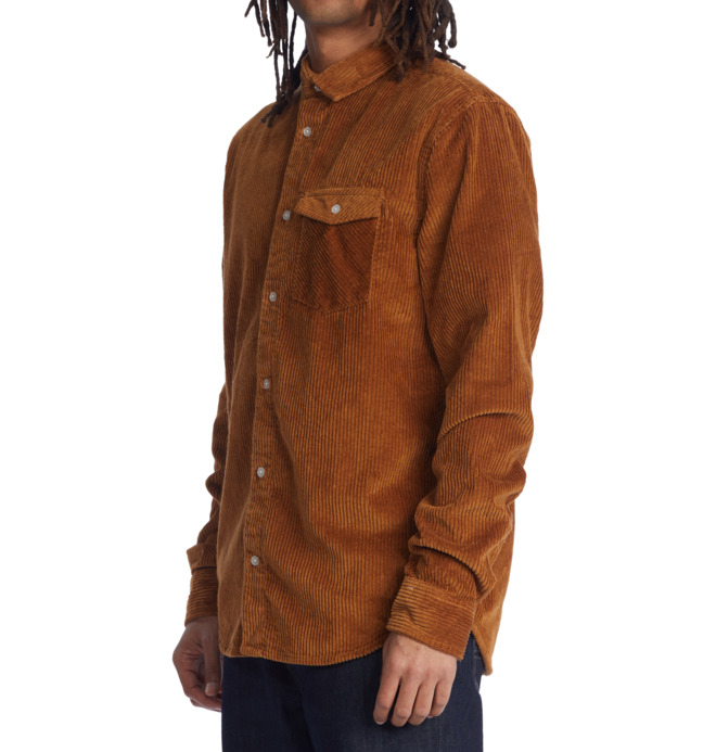 The Burough 2022 - Long Sleeve Corduroy Shirt for Men  EDYWT03257