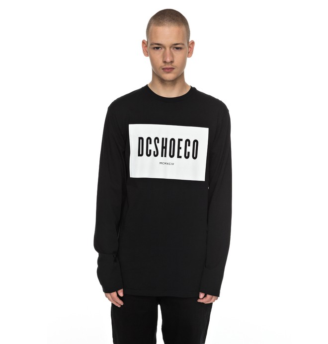 dcshoes, Squareside - Long Sleeve T-Shirt for Men, BLACK (kvj0) 0 Squareside - Long Sleeve T-Shirt for Men Black EDYZT03706 DC Shoes