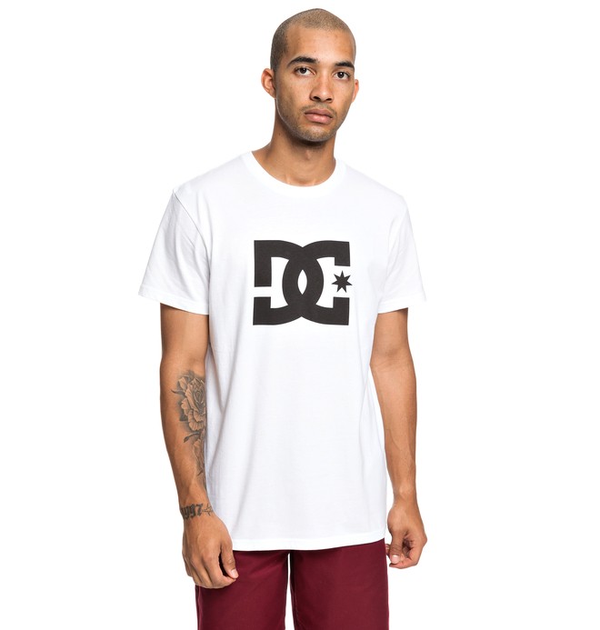 dcshoes, Star - Camiseta para Hombre, SNOW WHITE (wbb0) 0 Star - Camiseta para Hombre Blanco EDYZT03900 DC Shoes