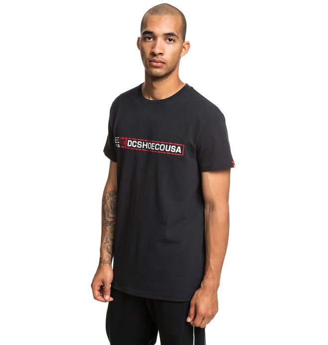 dcshoes, Linefront - T-Shirt for Men, BLACK (kvj0) 0 Linefront - T-Shirt for Men Black EDYZT03923 DC Shoes