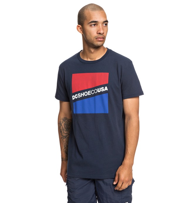 dcshoes, Slant - Camiseta para Hombre, BLACK IRIS (btl0) 0 Slant - Camiseta para Hombre Azul EDYZT03936 DC Shoes