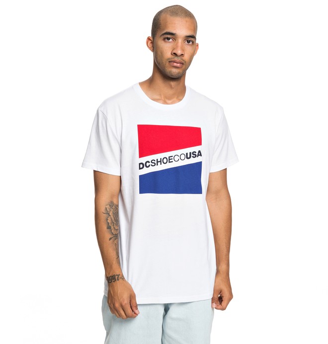 dcshoes, Slant - Camiseta para Hombre, SNOW WHITE (wbb0) 0 Slant - Camiseta para Hombre Blanco EDYZT03936 DC Shoes