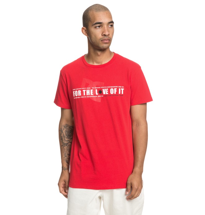 dcshoes, Ftloi - T-Shirt for Men, RACING RED (rqr0) 0 Ftloi - T-Shirt for Men Red EDYZT03937 DC Shoes