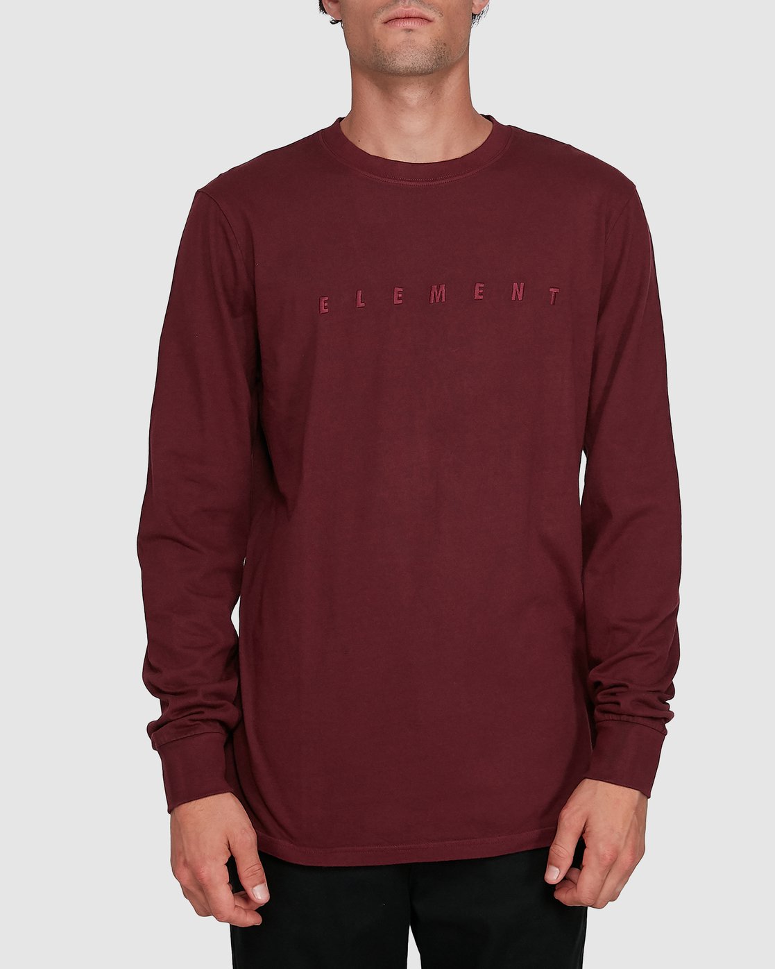 0 GYM LONG SLEEVE TEE Red 102051 Element