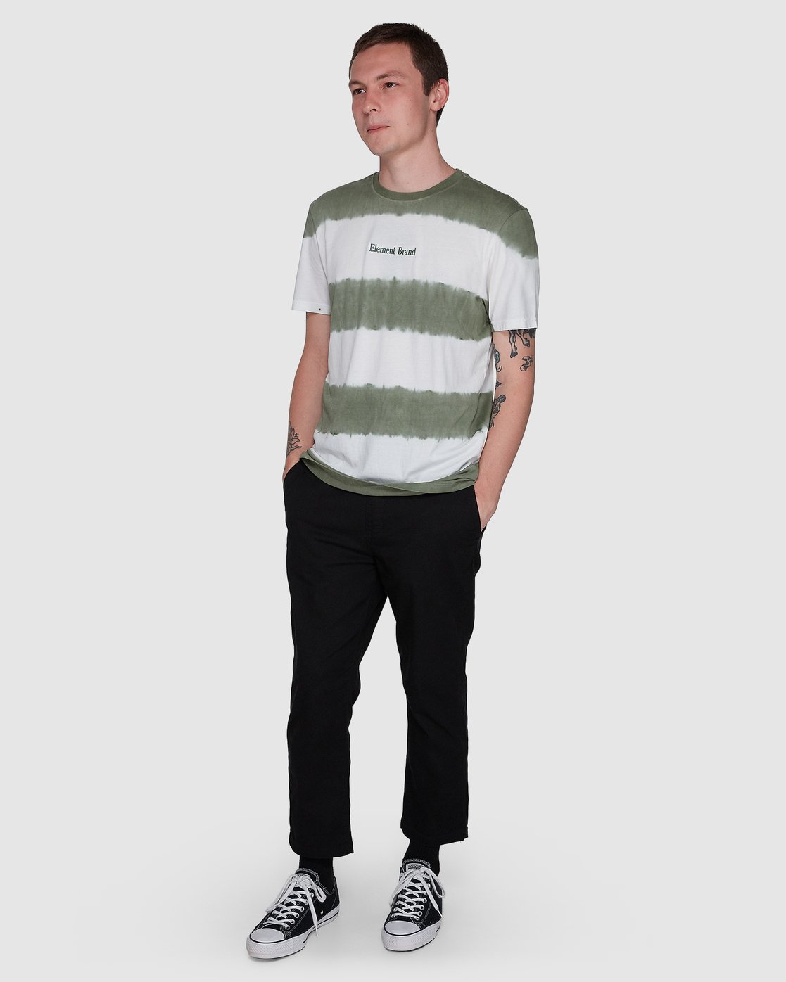 3 Karma Slub Ss Tee Green 107003 Element