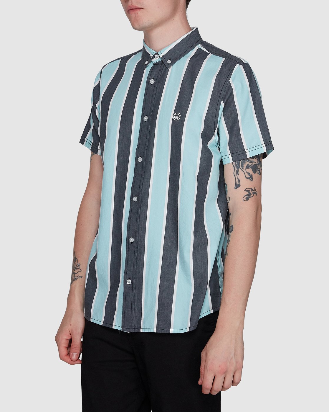 2 Icon Stripes Ss Grey 107214 Element