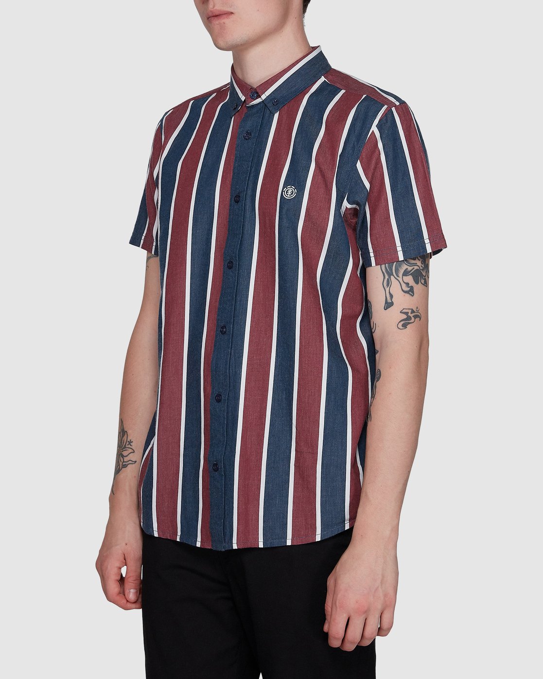 2 Icon Stripes Ss Blue 107214 Element