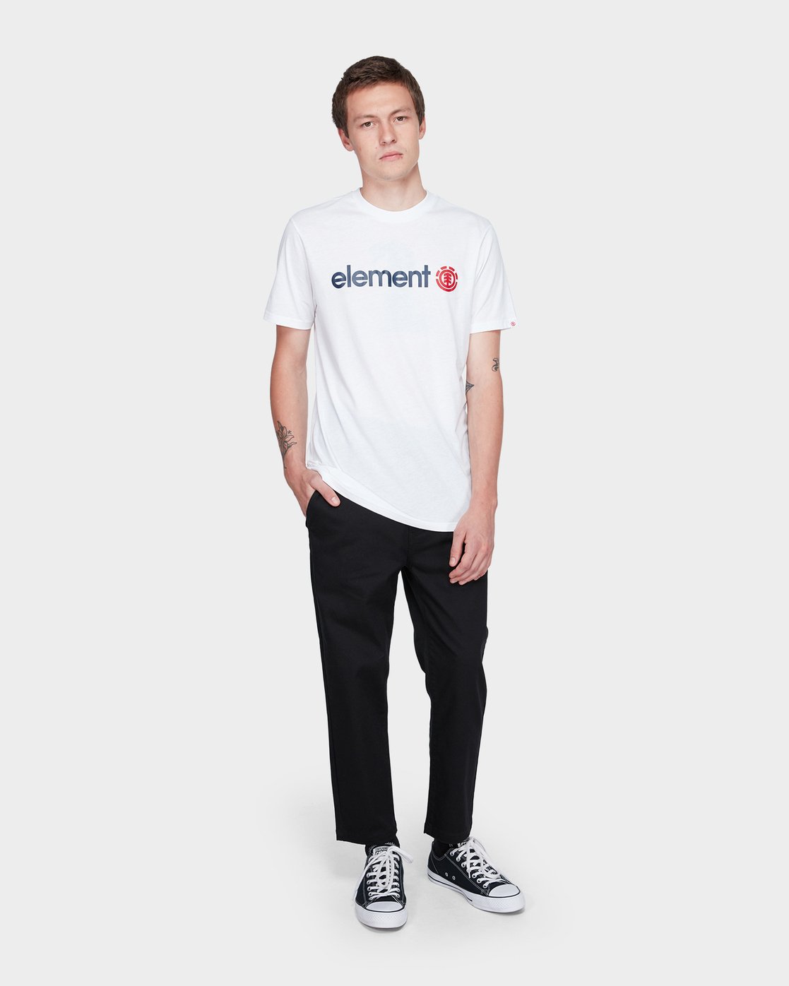 3 Horizon Short Sleeve Tee White 183001 Element