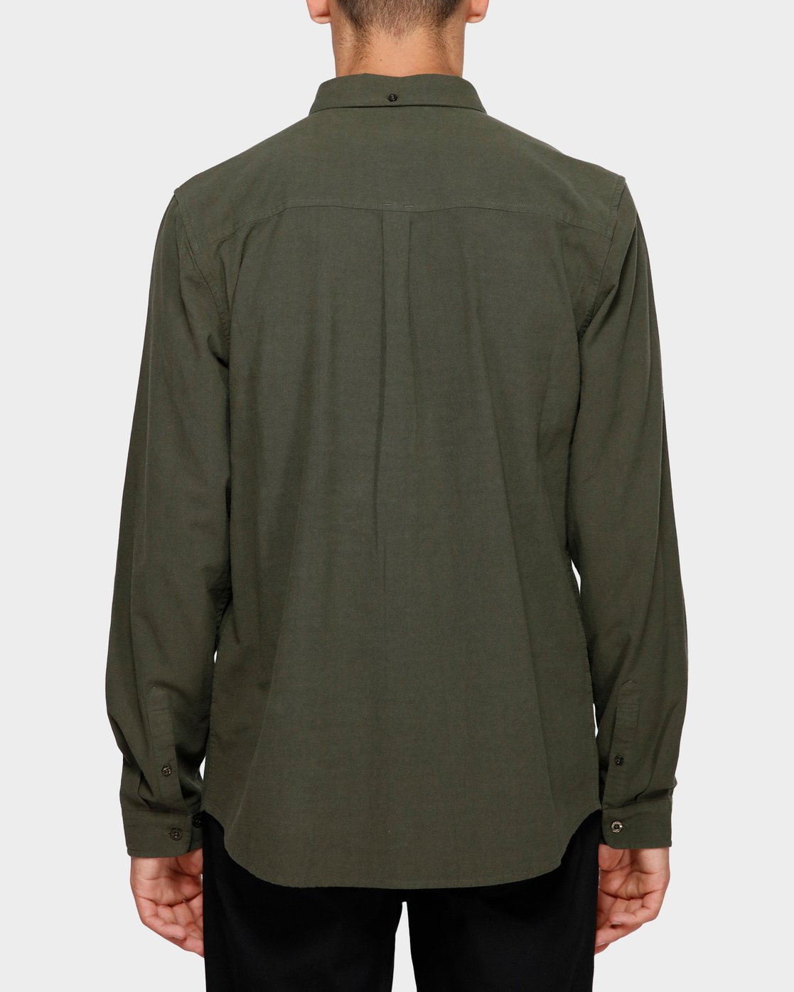 1 Icon Crisp Long Sleeve Shirt Green 193218 Element