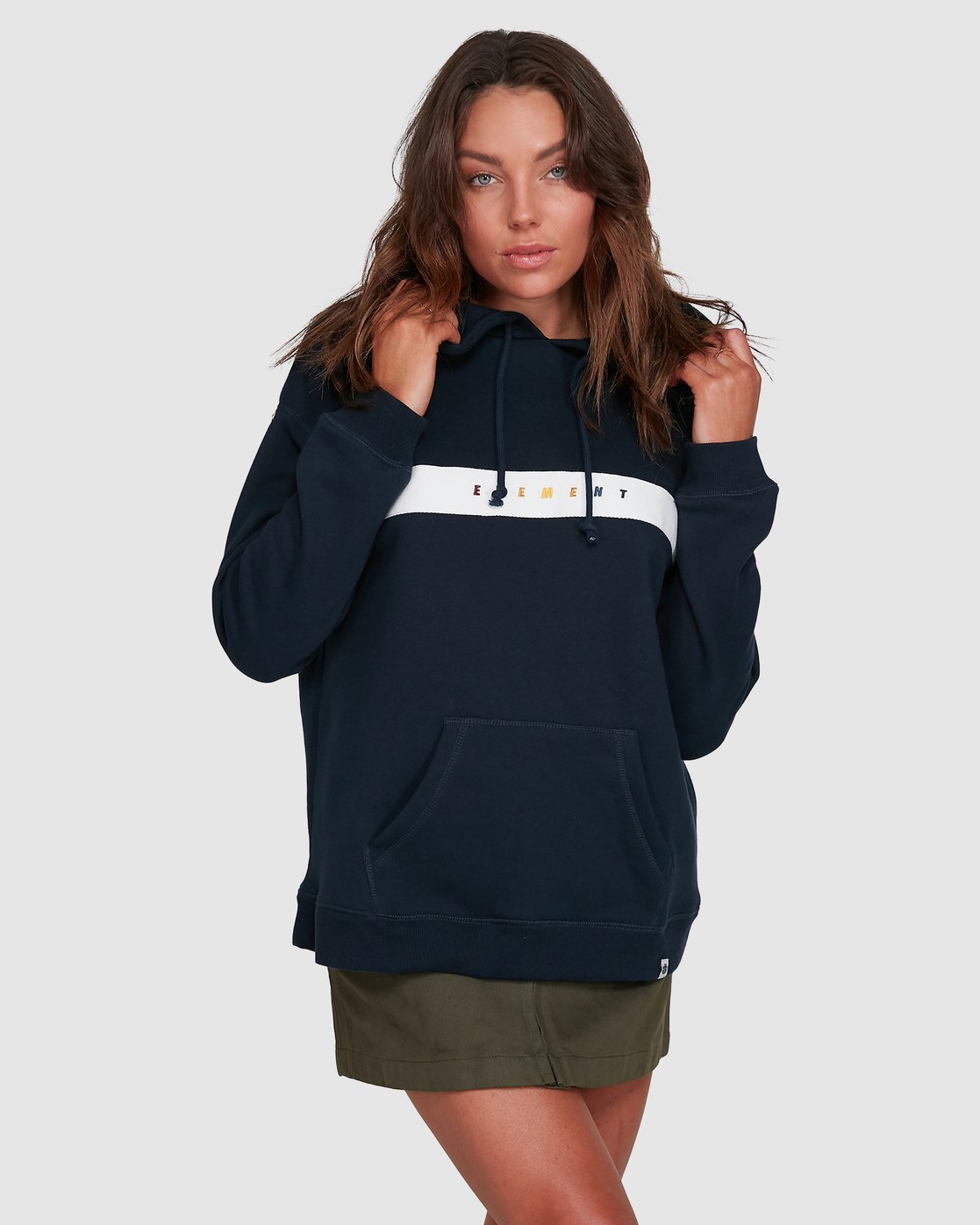 0 GYM HOODED FLEECE W Blue 202301 Element