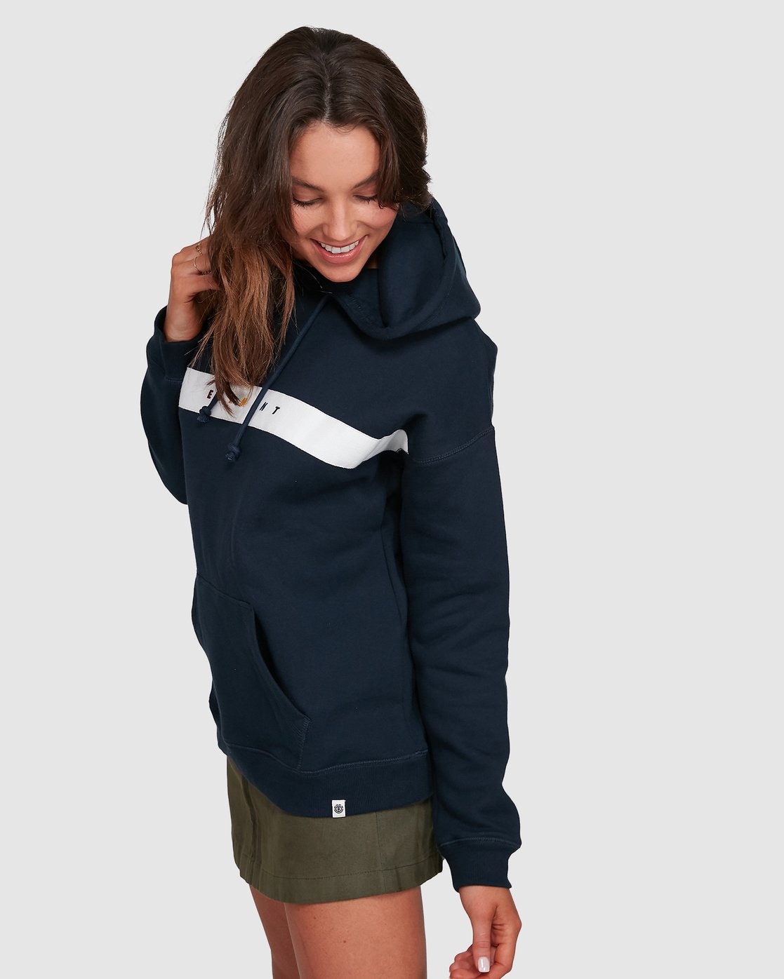 2 GYM HOODED FLEECE W Blue 202301 Element