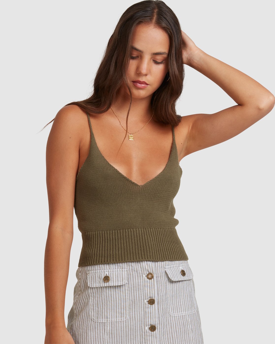 0 PETAL KNIT TOP Green 294154 Element